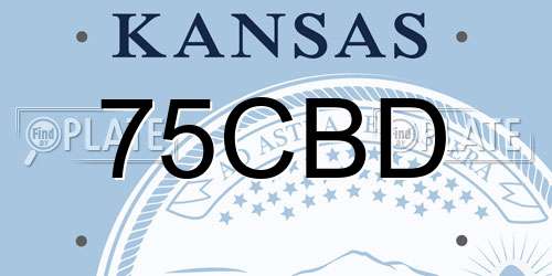 75CBD Kansas License Plate