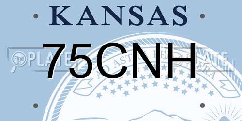 75CNH Kansas License Plate