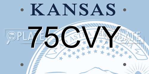 75CVY Kansas License Plate