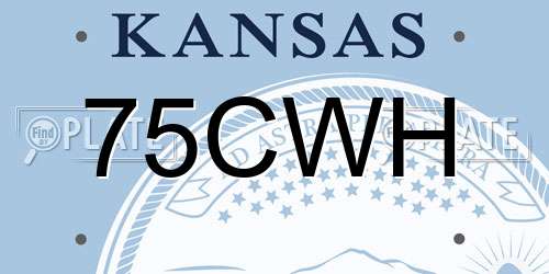 75CWH Kansas License Plate