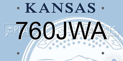 760JWA Kansas License Plate