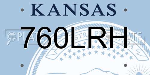 760LRH Kansas License Plate