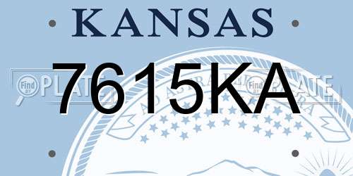 7615KA Kansas License Plate