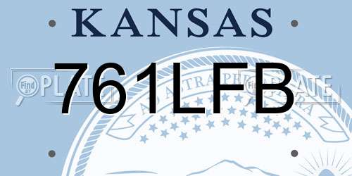 761LFB Kansas License Plate