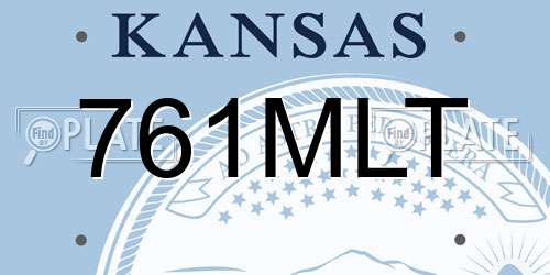 761MLT Kansas License Plate