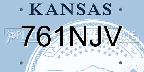 761NJV Kansas License Plate