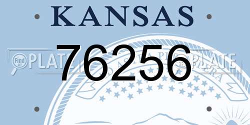 76256 Kansas License Plate