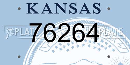 76264 Kansas License Plate