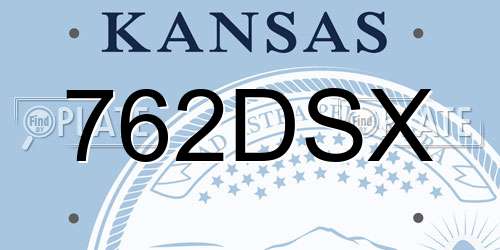 762DSX Kansas License Plate