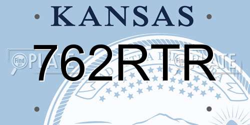 762RTR Kansas License Plate