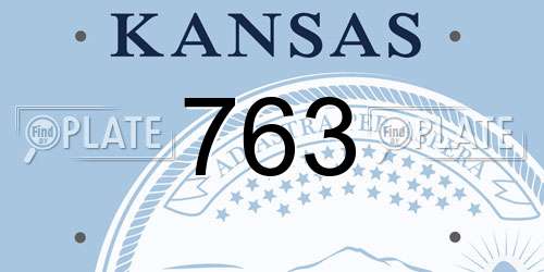 763 Kansas License Plate