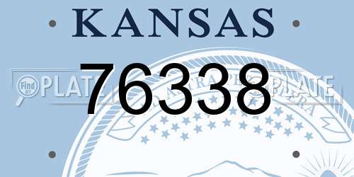 76338 Kansas License Plate