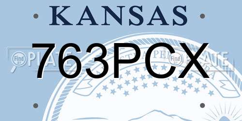 763PCX Kansas License Plate