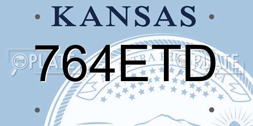 764ETD Kansas License Plate