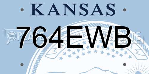 764EWB Kansas License Plate