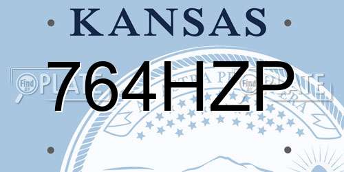 764HZP Kansas License Plate