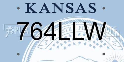 764LLW Kansas License Plate