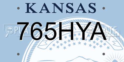 765HYA Kansas License Plate