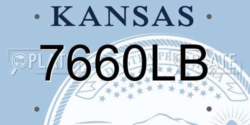 7660LB Kansas License Plate