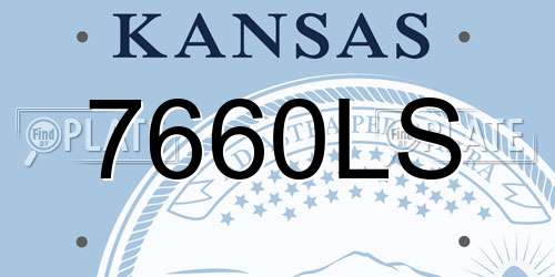 7660LS Kansas License Plate