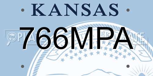 766MPA Kansas License Plate