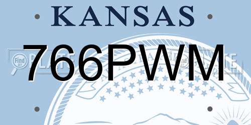 766PWM Kansas License Plate