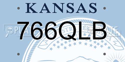 766QLB Kansas License Plate