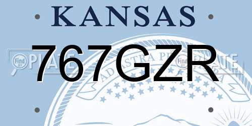 767GZR Kansas License Plate