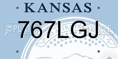 767LGJ Kansas License Plate