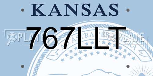 767LLT Kansas License Plate