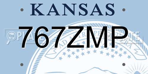 767ZMP Kansas License Plate