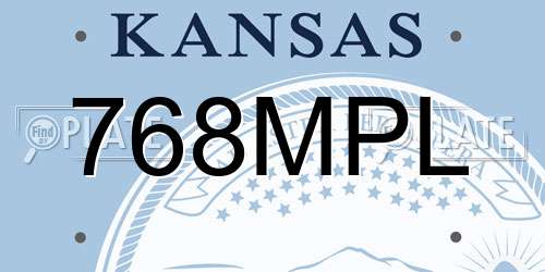 768MPL Kansas License Plate