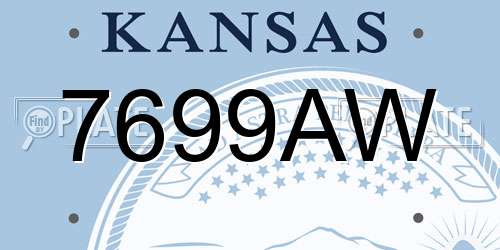 7699AW Kansas License Plate