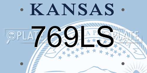 769LS Kansas License Plate