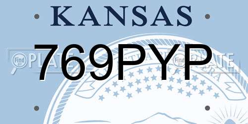 769PYP Kansas License Plate