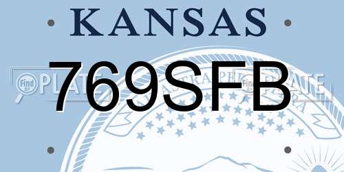 769SFB Kansas License Plate