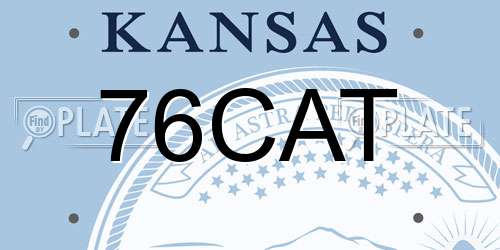 76CAT Kansas License Plate
