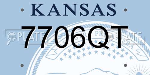 7706QT Kansas License Plate
