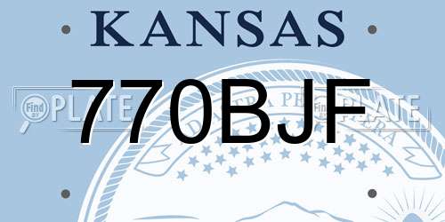 770BJF Kansas License Plate