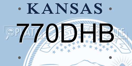 770DHB Kansas License Plate