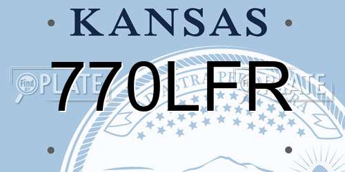 770LFR Kansas License Plate