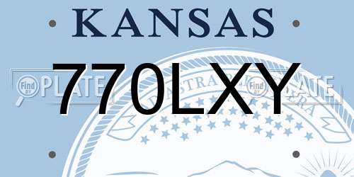 770LXY Kansas License Plate