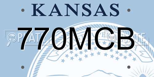 770MCB Kansas License Plate