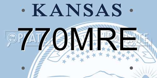 770MRE Kansas License Plate