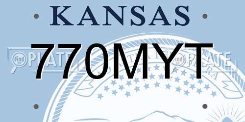 770MYT Kansas License Plate