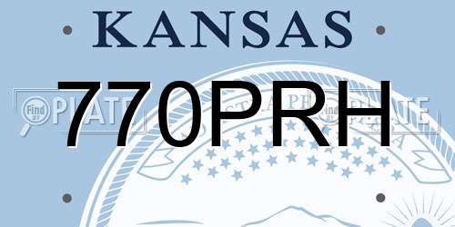770PRH Kansas License Plate