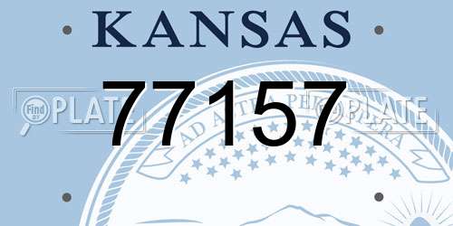 77157 Kansas License Plate