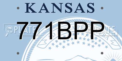 771BPP Kansas License Plate