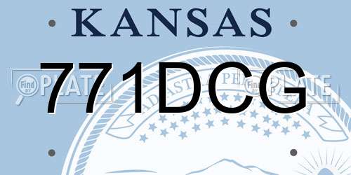 771DCG Kansas License Plate