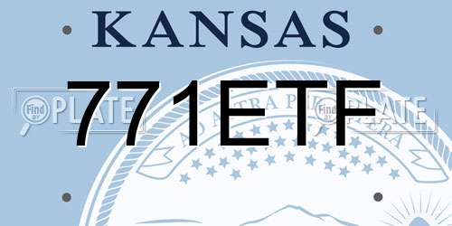 771ETF Kansas License Plate
